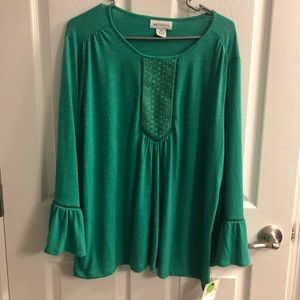 Liz Claiborne green top
